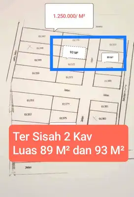 Tanah Kav di bawah harga NJOP bisa cash bertahap dekat pasar sambong