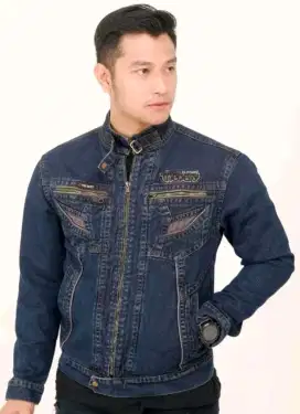 Jaket denim premium merk The Berry original