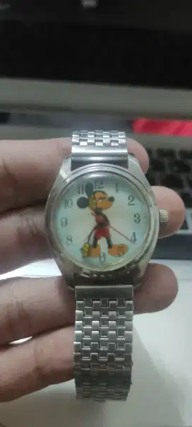 Jam Tangan Wanita Mickey Mouse Manual Winding Normal