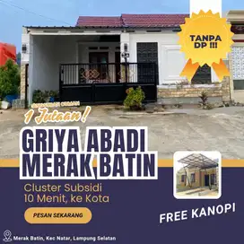 Perumahan 2 kamar tidur Dekat Pasar natar tanpa DP