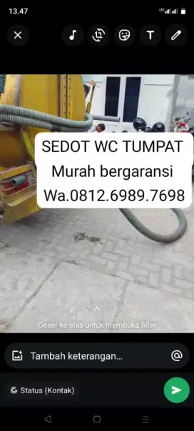 Tukang Wc Tumpat Sedot sapsiteng Saluran air sumbat Westafel mampet
