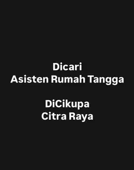 Dicari ART  Menginap