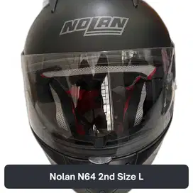 Helm Nolan N64 Hitam Dof 2nd Mulus Size L