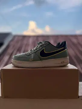 JUAL CEPAT!! Nike Air Force 1 Double Swoosh Olive Gold Black