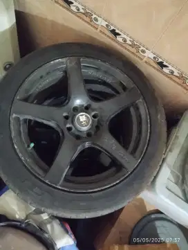 Ban Gajah Tunggal 195/16 + Velg GTR-Sport Hitam – Mulus, 2024!