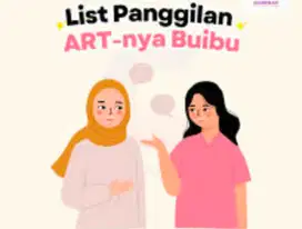 Jasa panggilan art brsih2 dan momong