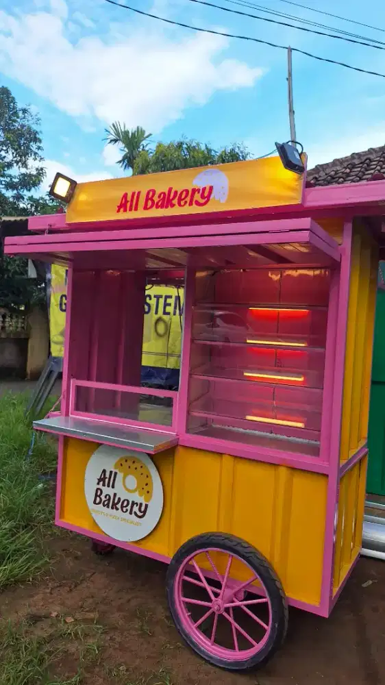 GEROBAK DORONG/GEROBAK ALUMUNIUM/GEROBAK KONTAINER/GEROBAK MURAH