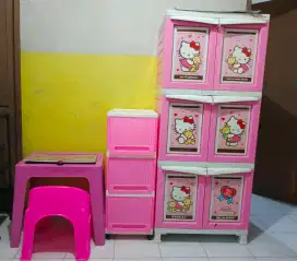 Set Lemari + Laci + Meja belajar + Kursi Anak