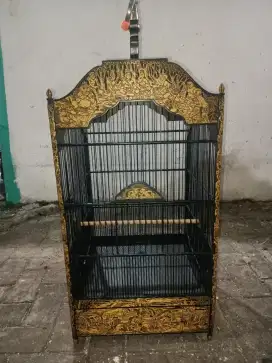 Sangkar Kandang Burung Jati Ukir Awet