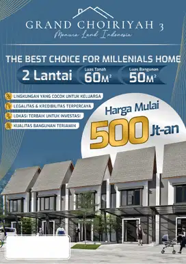 Promo Rumah Murah Grand Choiriyah 3 Suci Manyar Gresik 2 Lantai bs KPR