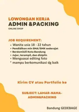 Lowongan pekerjaan edit foto