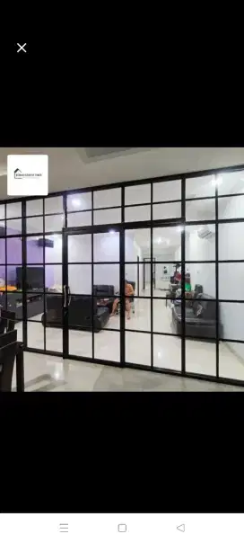 Jasa borong pemasangan kaca alumunium,partisi,kanopi,plafon,renovasi