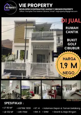 DIJUAL MURAH RUMAH RAPI CANTIK di Bukit Golf Cibubur