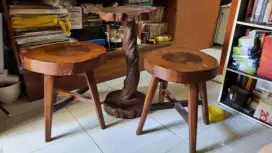 Di jual set Meja lemari buku kayu kondisi bagus
