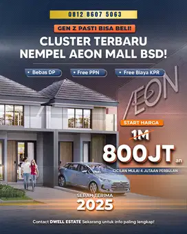 Citra Garden Serpong Rumah siap huni Desember 2025 free PPN