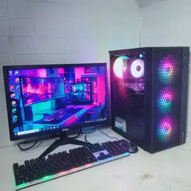 PC set Grafis Core i5 4590 RAM 16 SSD 256 GTX 750TI 4GB LED 19in New