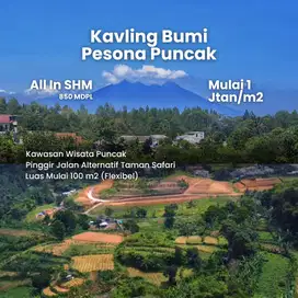 Tanah mewah view gunung dingin cisarua puncak