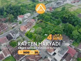 Jual Tanah Pekarangan Jalan Kapten Haryadi Pinggir Sungai Akses Mudah