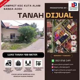 Jual tanah strategis 180 m di lamprit KutaAlam dekat RS Zainal Abidin