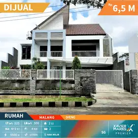 Dijual Rumah Mewah Artistik di Jalan Utama Dieng Malang