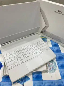 magic keyboard ipad pro 12.9inci gen 3/4/5 white fullset