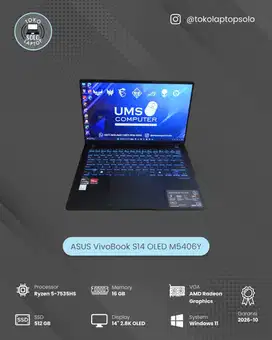 ASUS VIVOBOOK S14 OLED RYZEN 5 7535HS Ram 16GB SSD 512GB 2.8K