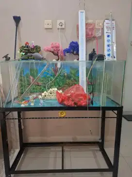 Aquarium Full Set 100×40×40. Filter Samping.