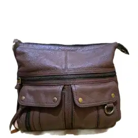 Tas kulit asli vintage brand Fossil preloved
