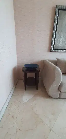 Coffee table bulat kayu 2 buah