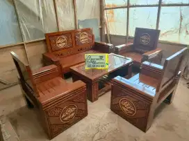 Kursi tamu minimalis kopeer full kayu jati