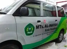 Branding stiker mobil sticker kaca etalase papan nama neonbox solo