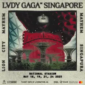 Jual 2 tiket VIP lady gaga singapore