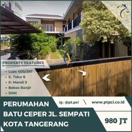 DIJUAL RUMAH DI PERUM BATU CEPER JL. SEMPATI TANGERANG - VIA CESSIE
