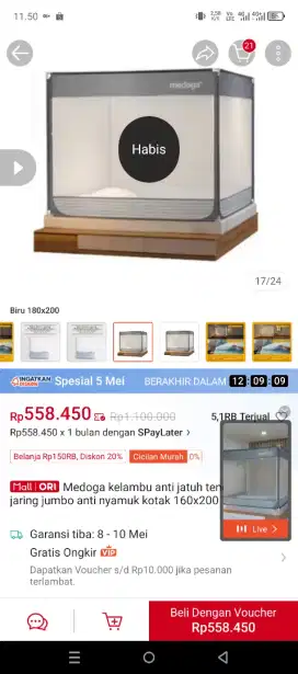 Kelambu bayi, baru dicobain doang