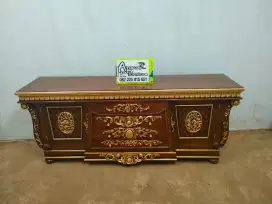 Bufet tv ukiran spanyol full kayu jati