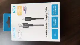 A81H5H11 Anker 322 USB-A to USB-C Cable (3ft Braided) Hitam