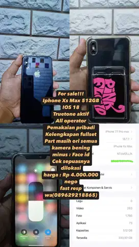 Jual Iphone XS Max 512GB(BU)