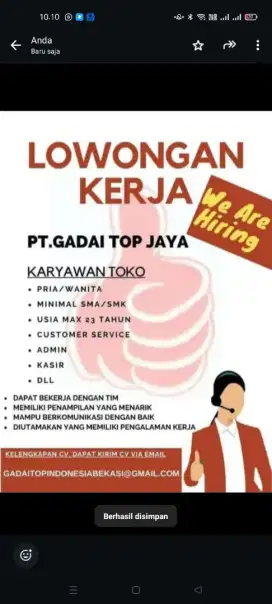 Dibutuhkan cepat Lowongan pekerjaan