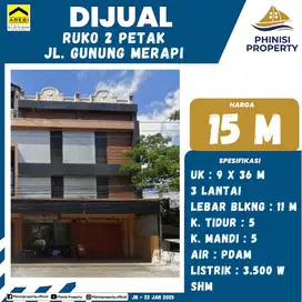 DIJUAL 2 Petak Ruko di Jalan Gunung Merapi