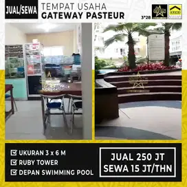 15 jt per thn Disewakan Ruang Usaha 18m2 di Gateway Pasteur Tower RUBY