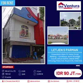 Disewakan Ruko Di Jalan Poros Malang - Surabaya