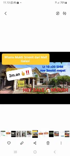 JUALMURAH‼️WISMA MUKTI 1.5Lantai Lt200