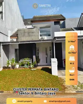 Dijual Rumah di Cluster Permata Bintaro Sektor 9 Bintaro Tangsel