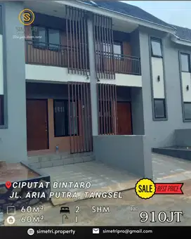 Dijual Brand New Cluster Ciputat Bintaro Jl Aria Putra Tangsel