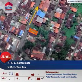 Dijual sebidang tanah kosong 9x24, SHM pinggir jalan