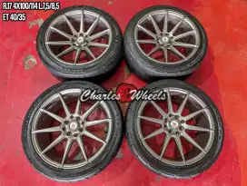 Velg + ban semislick vossen r17 4x100 4x114,3 AVANZA XENIA KIVINA JAZZ