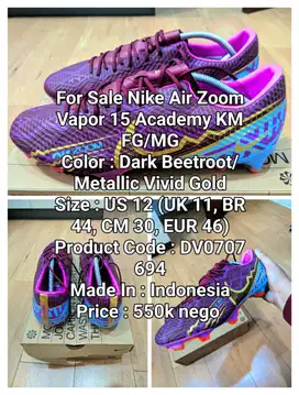 Nike Air Zoom Vapor 15 Academy KM FG/MG