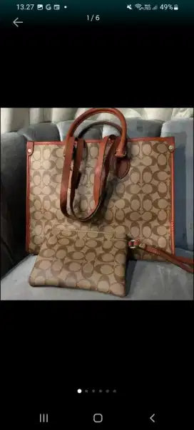 Tas coach large cantik super mulus