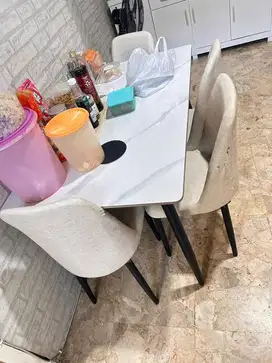 meja makan + kursi 4