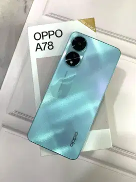 Oppo A78 4G 8/256 Hijau tosca lengkap